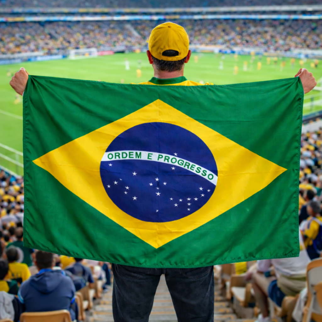 Bandeira Do Brasil Grande Em Cetim (1,50mx1m) em Oferta na Shopee