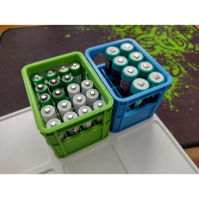 Organizador de Pilhas AA - AAA Suporte para Pilhas Engradado
