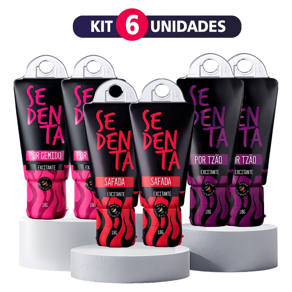Kit 6 Gel Lubrificante Intimo Sedenta por Gemido Safada Tzão Excitante Picante Produtos Sex Shop em Oferta na Shopee