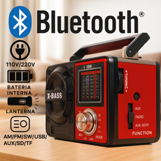 Rádio Retro Vintage Acabamento Luxuoso Conexão Bluetooth p2 Som Limpo Rádio Am Fm Analógico Antena em Oferta na Shopee