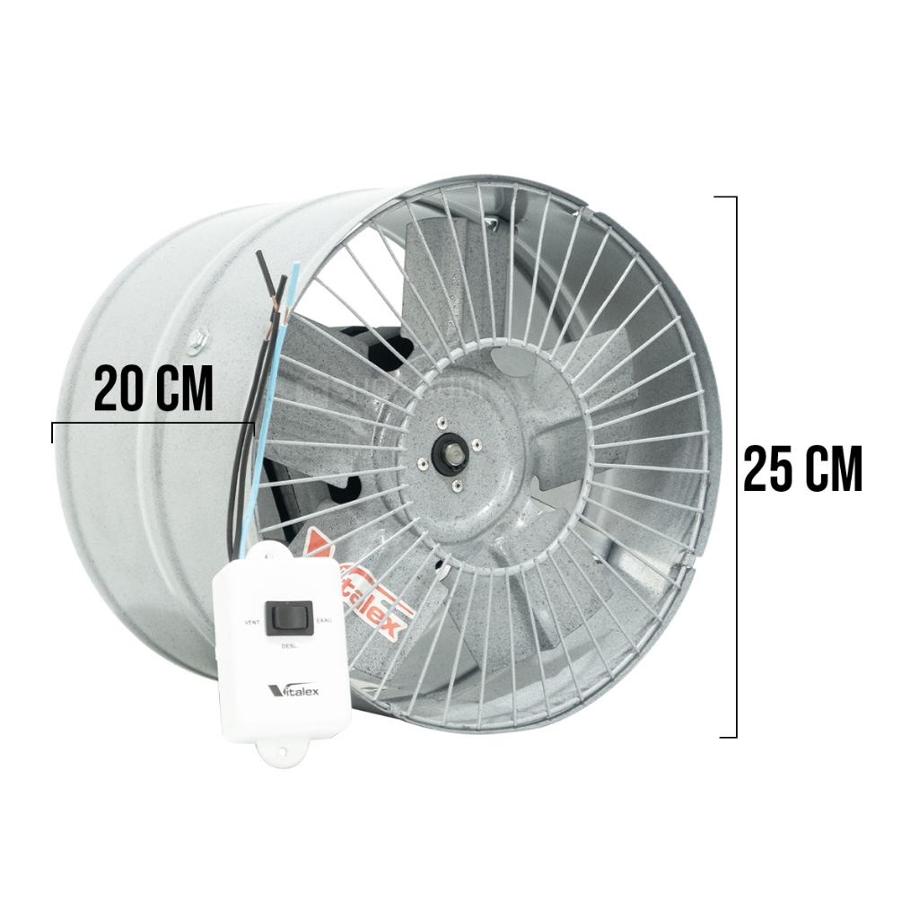 Exaustor Alta Rotação 250mm/25cm Para Coifa Duto Churrasqueira 127/220v
