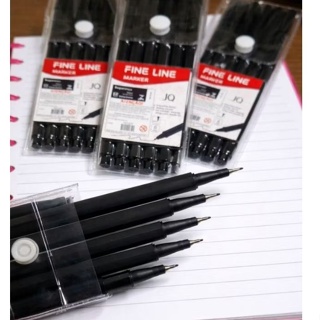 6 Canetas Fine Line 0.4mm Pretas Ponta Fina Profissional Para Estudo Desenho Bullet Journal Planner Traço Preciso em Oferta na Shopee