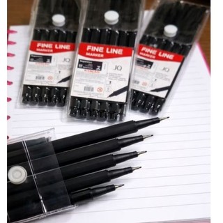 6 Canetas Fine Line 0.4mm Pretas Ponta Fina Profissional Para Estudo Desenho Bullet Journ…