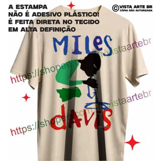 Camiseta Vintage Unissex Miles Davis B210 em Oferta na Shopee