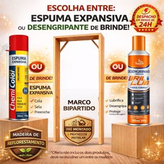 Marco de Madeira ou Batente para Porta "Caxilho" Forra em Eucalipto Bipartido em Oferta na Shopee