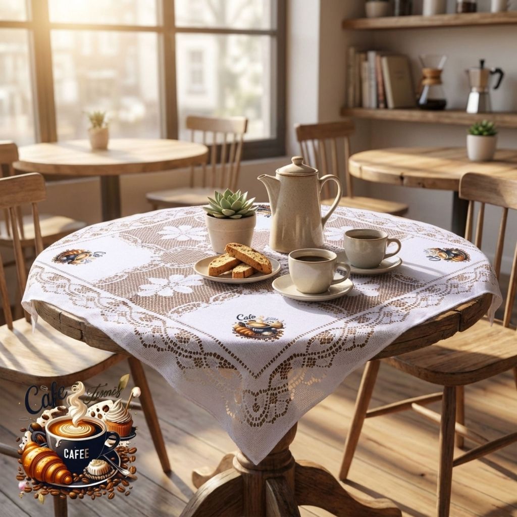 Toalha De Chá Renda Estampado 78 Cm X 78 Cm em Oferta na Shopee