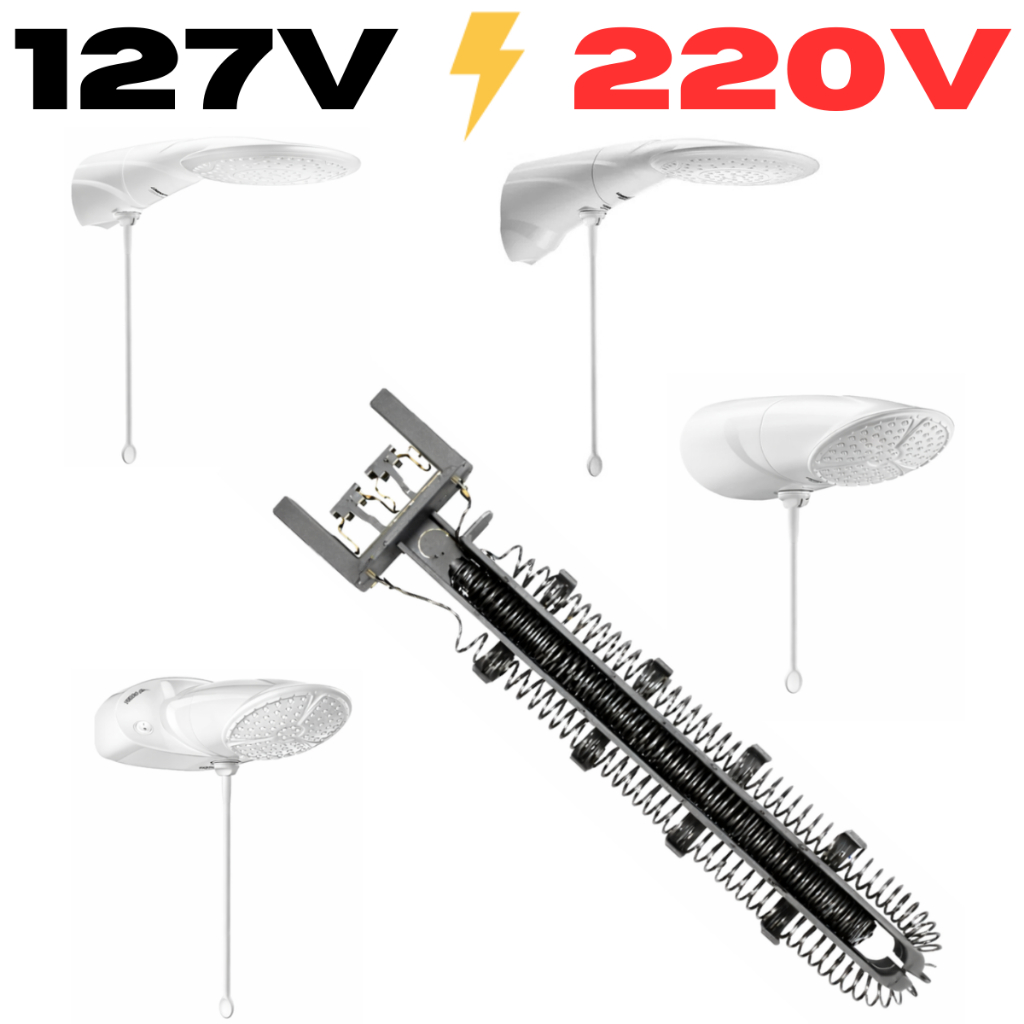 Resistência Ducha Advanced Top Jet Turbo Eletrônica Lorenzetti 5500w 127v 7500w 220v