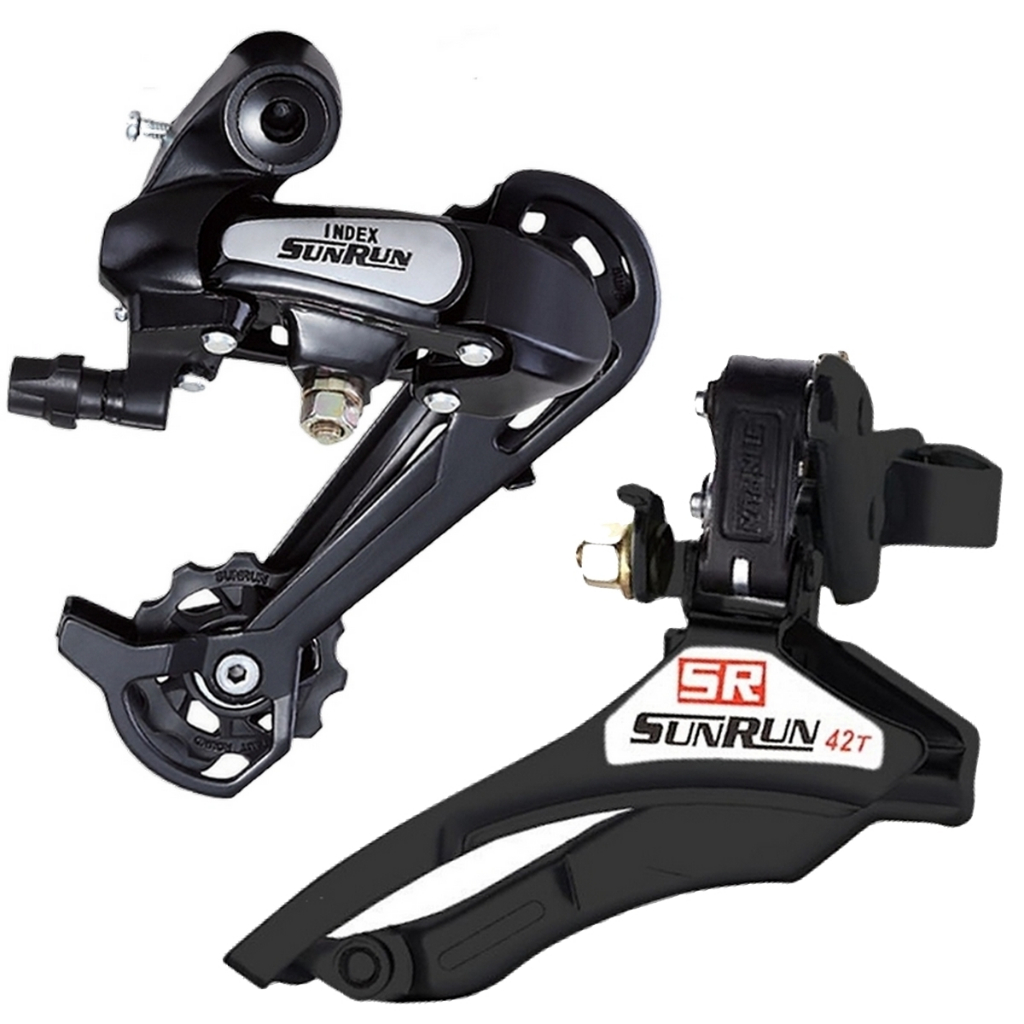 Kit 21v Câmbio Dianteiro + Câmbio Traseiro Macaquinho Bike 26 Bicicleta Aro 29 Sunrun