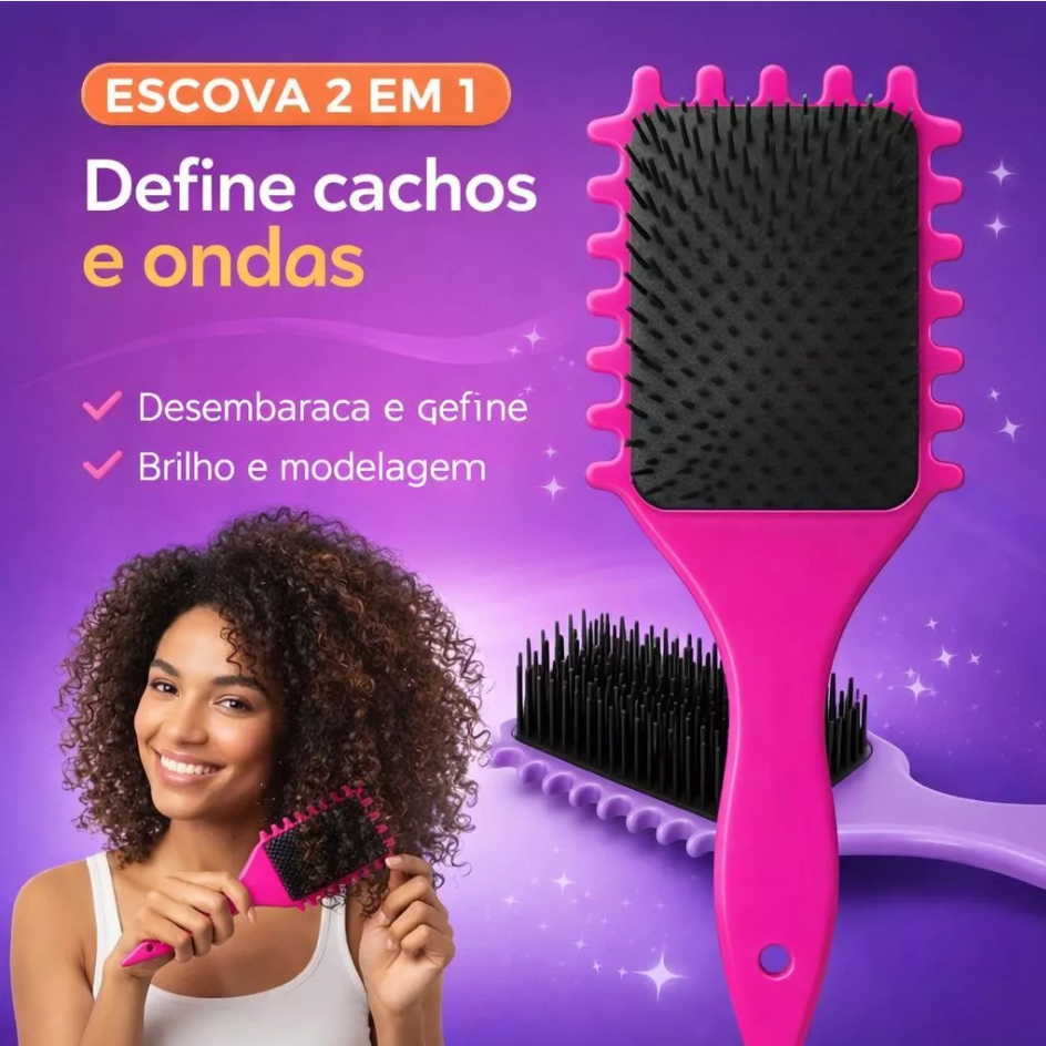 Escova Onda finalizadora EM PROMOÇÃO Beauty Flash Finalização de cachos e fitagem de cabelo cacheado em Oferta na Shopee