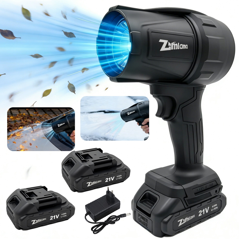 Soprador Bateria 21V Brush com 2 Baterias 1300mAh Turbo Alta Velocidade 15800rpm em Oferta na Shopee