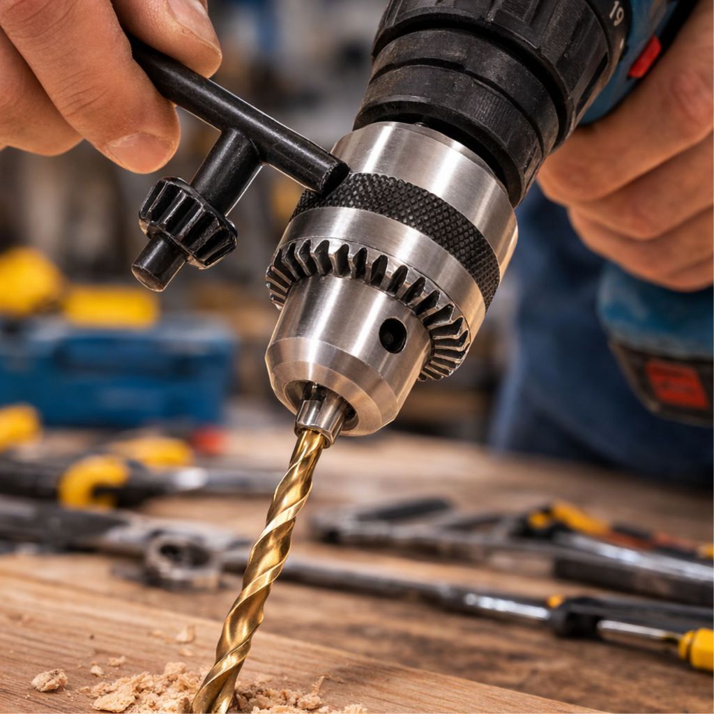 Mandril Cônico Pesado 3/4″ 5 A 20 mm 2EI Com Chave Encaixe B22 Furadeira Alta Qualidade Trabalho Pesado