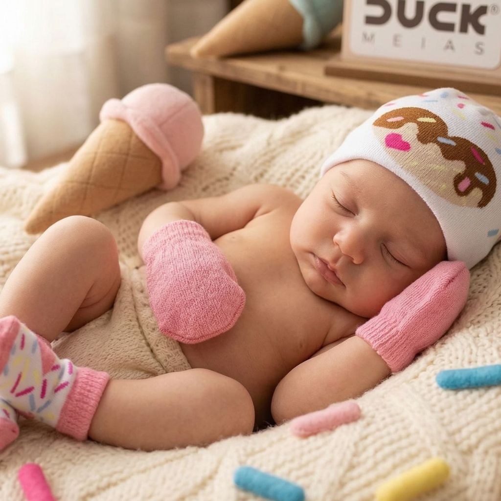 Kit Meia Luva Touca para Bebê Recém Nascido 0 a 03 meses Maternidade Enxoval em Oferta na Shopee