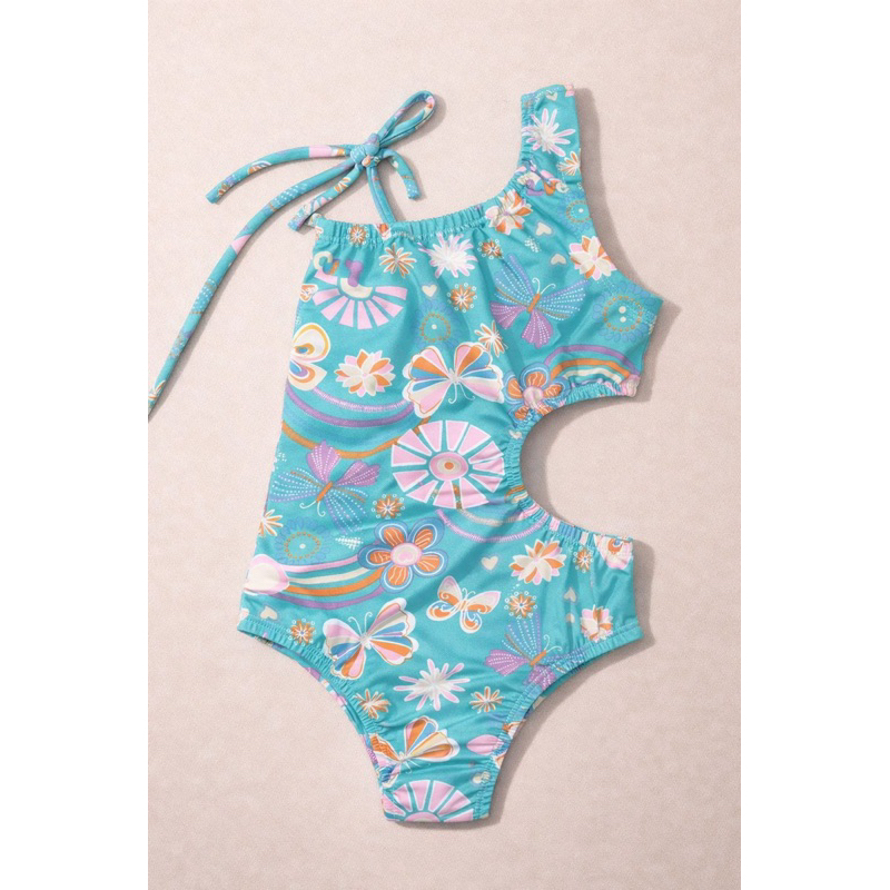 Maiô e Biquini Infantil Estampado Estiloso Menina Praia Piscina Estampado Body Confortável