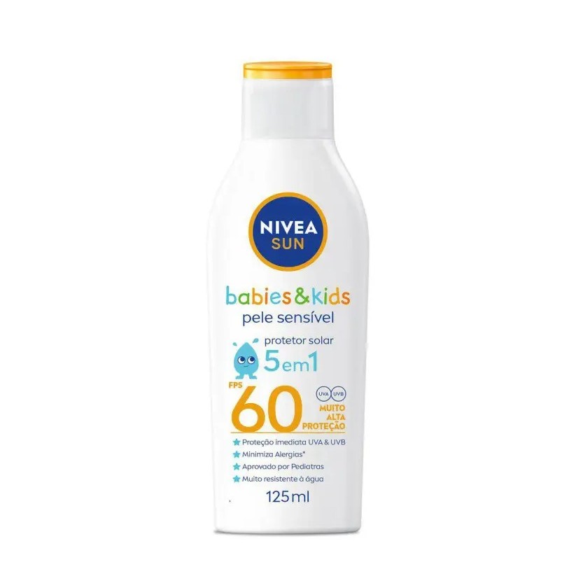 PROTETOR SOLAR INFANTIL NIVEA SUN FPS60 SENSITIVE 125ML