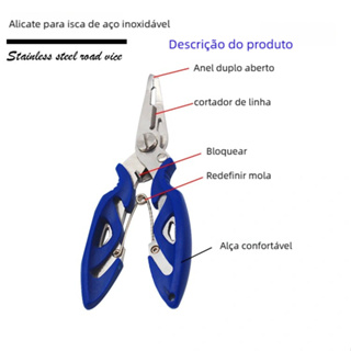 Multifuncional Tesoura de Controle Alicate de Pesca Curvado Aço Inoxidável em Oferta na Shopee