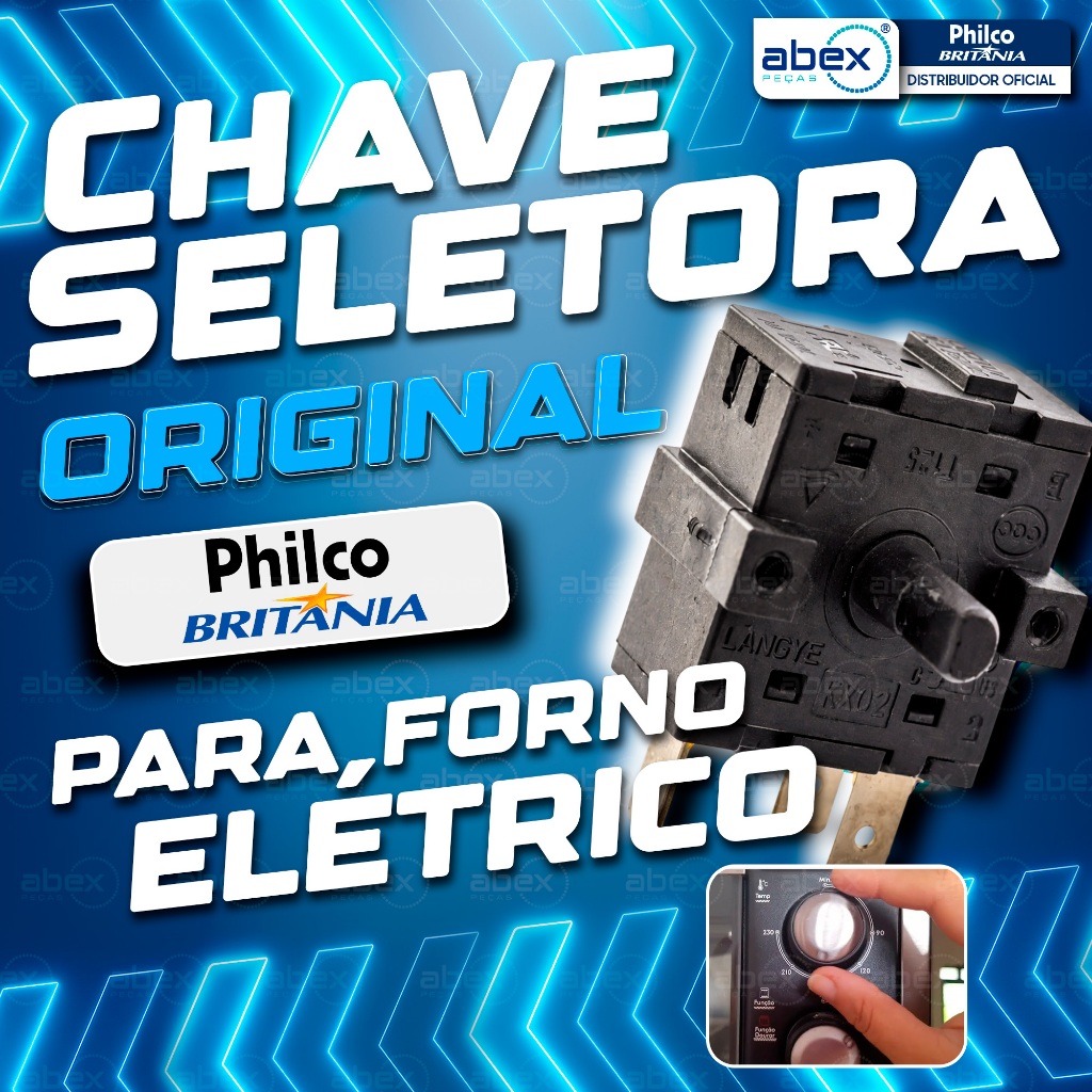 Chave Seletora Kx02 Forno Eletrico Philco 31L 46L PFE38P PFE42P PFE44PI Novo 772500 NF Original