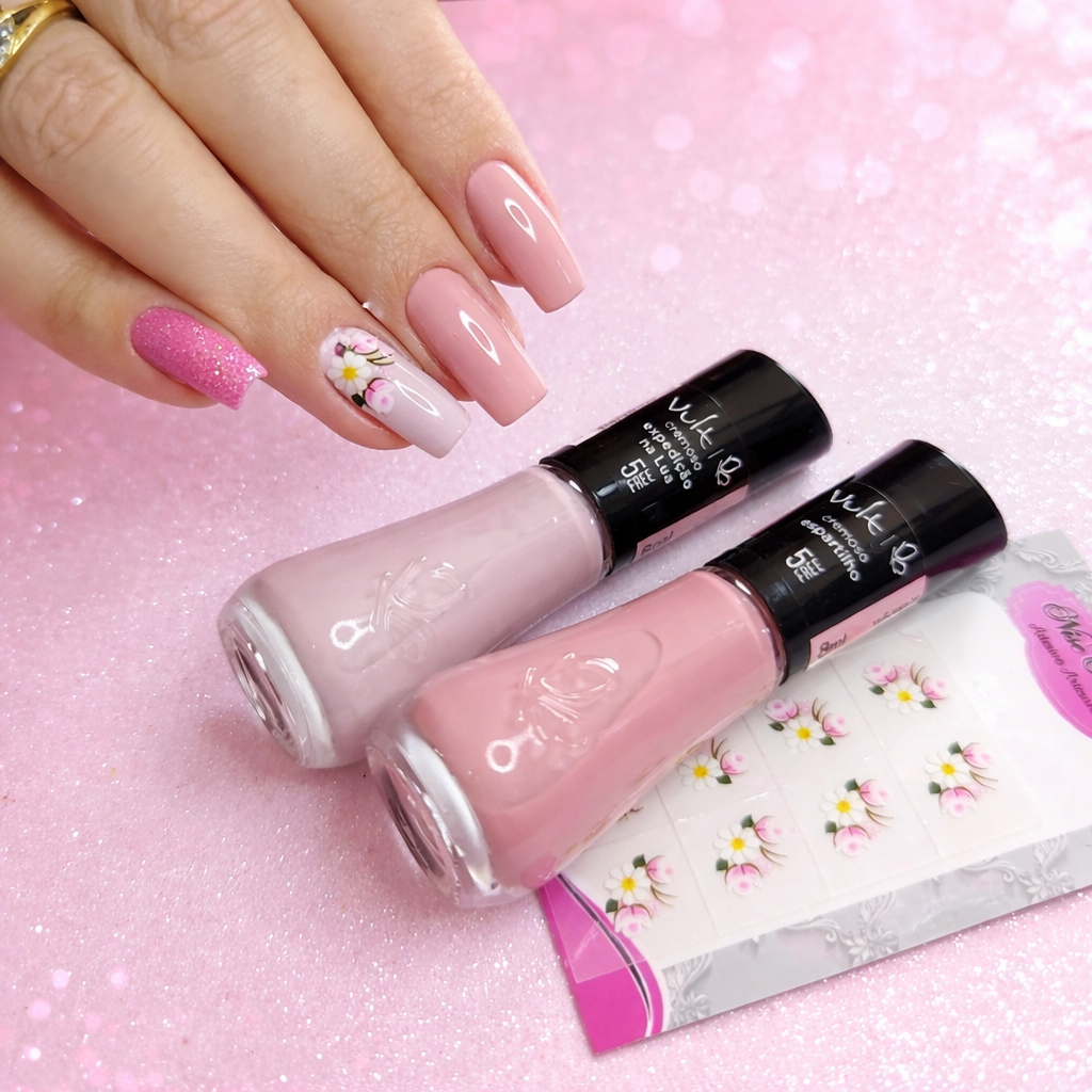 Kit 20 cartelas de adesivo de unha flores desenhos delicado variados e sortidos em Oferta na Shopee