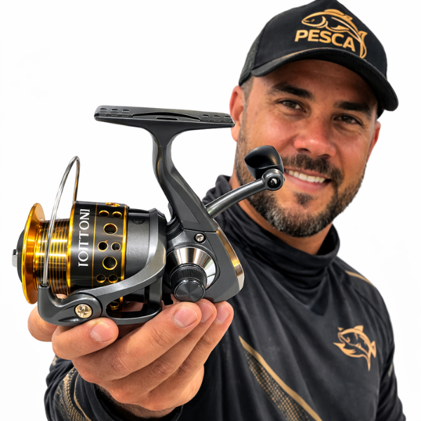 Molinete de Pesca Angus 4000 3 Rolamentos Drag 7,8kg Carretel Alumínio Carretilha