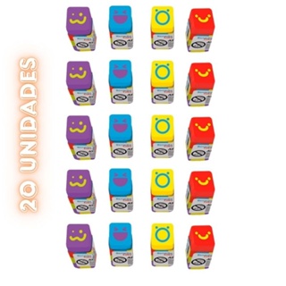 Borracha Cubo Leo&Leo Decorada Escolar Atóxica Colorida Kit 4 8 12 16 20 64 Peças Revenda em Oferta na Shopee