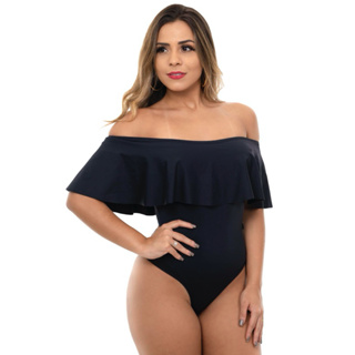 Body ciganinha babado feminino decote ombro a ombro suplex P ao GG em Oferta na Shopee