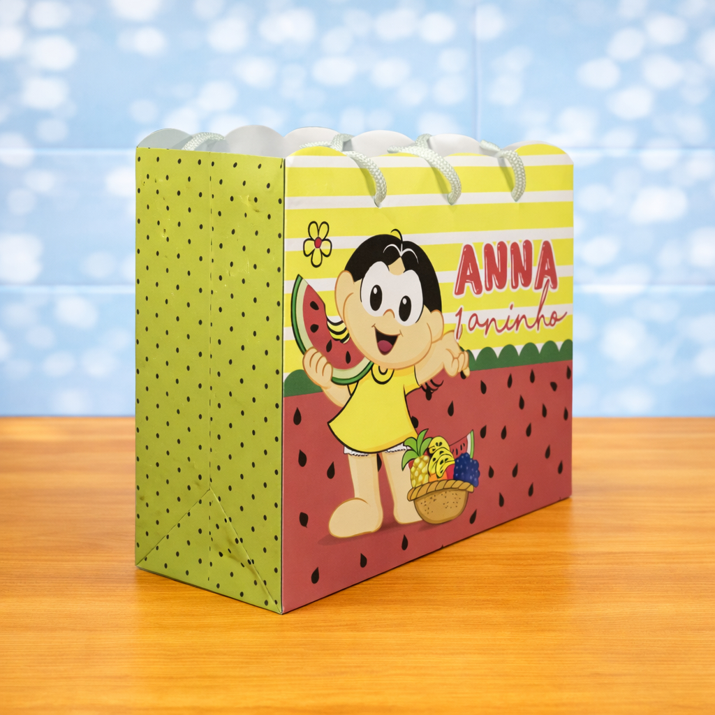 KIT 10 A 40 SACOLINHAS PERSONALIZADAS TEMA MAGALI ANIVERSÁRIO FESTA | PEGUE E MONTE