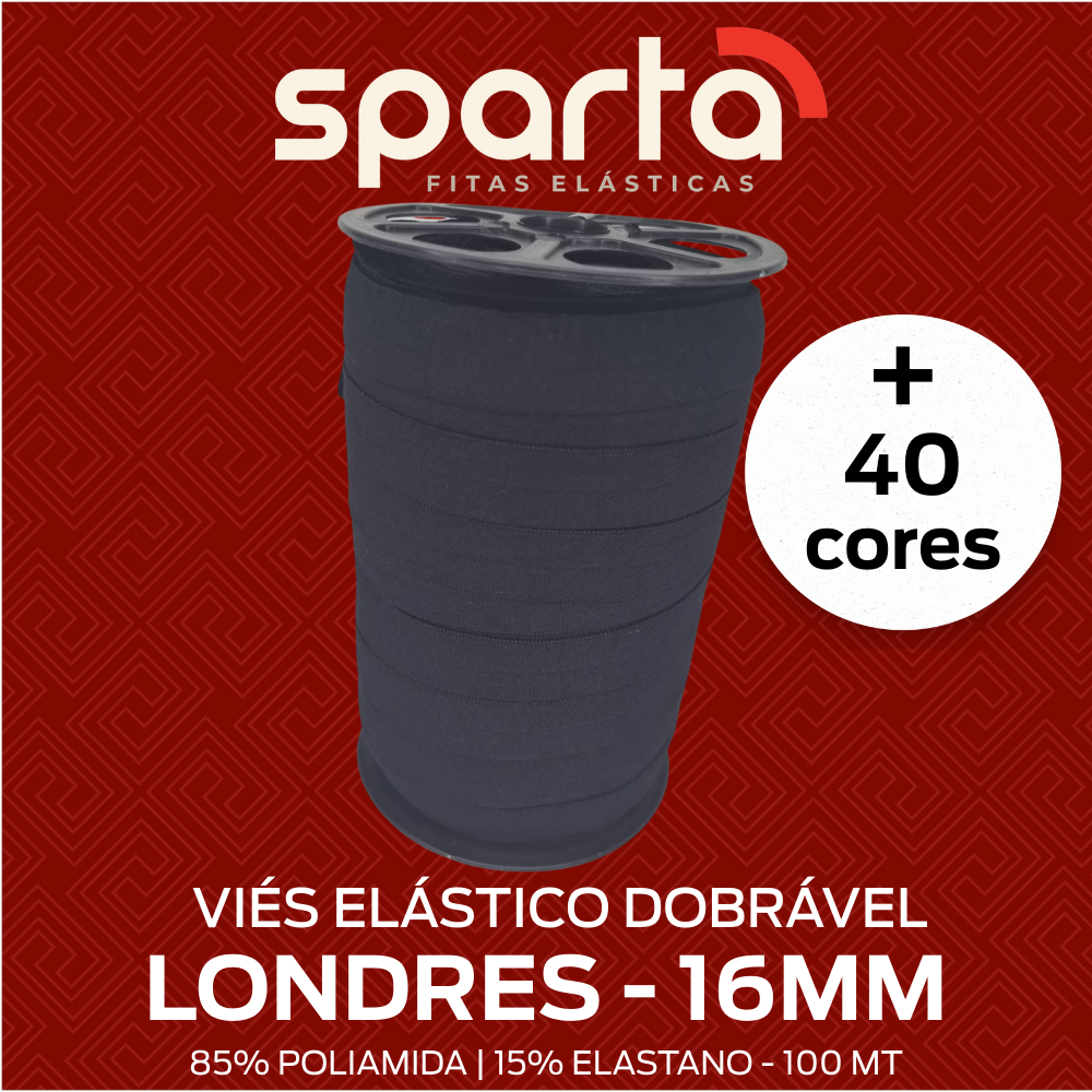 Viés Dobrável LONDRES 16mm Elástico de Poliamida com 100 metros para Lingerie em Oferta na Shopee