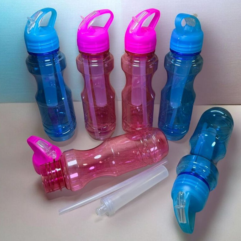 Garrafa Plástica Squeeze Com Tubo Para Gelo (500mL) — imagem 2 de 2