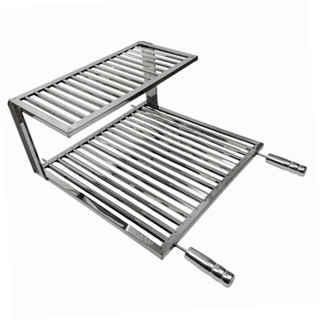 Grelha Uruguaia Parrilla Inox Para Churrasco Com Grelha Descanso Auxiliar Resistente Premium em Oferta na Shopee