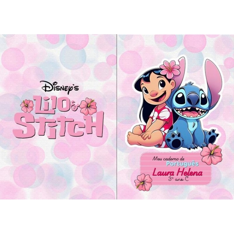 kit adesivos 5 Capas e 5 Contracapas para caderno personalizado infantil nome serie