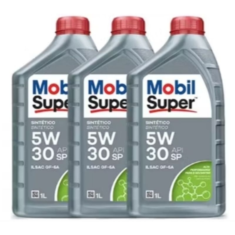 KIT 3 LITROS OLEO MOBIL 5W30 SINTETICO API SP  ILSAC GF-6 KIT 3L