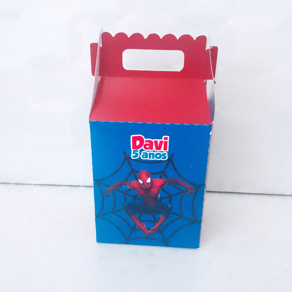 Caixa Maleta Homem Aranha Personalizada / Lembrancinha de Festa / Aniversário