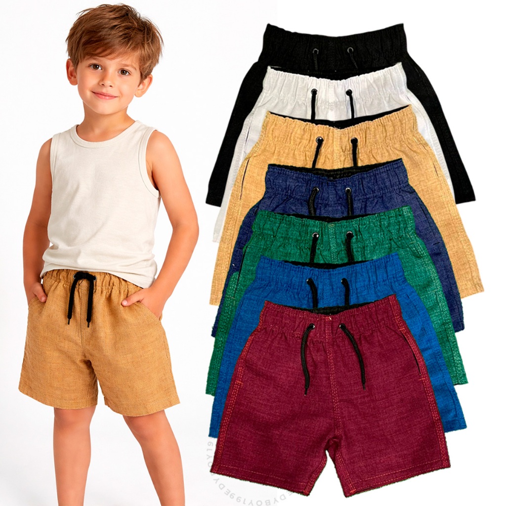 Short Bermudas Infantil Linho Menino 2 a 10 Anos Premium Criança Mauricinho em Oferta na Shopee