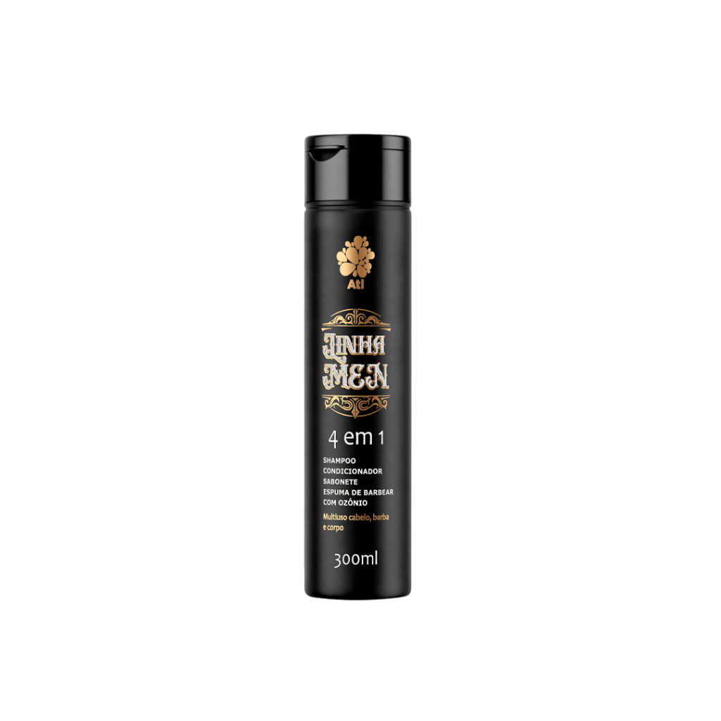 Shampoo/Condicionador Masculino 4 em 1 300ml - Shampoo Capilar com Ozônio