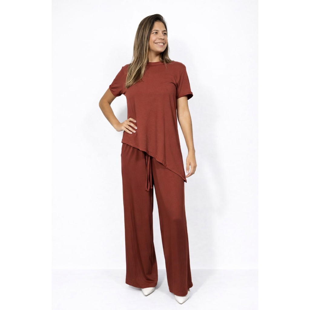 Blusa e Calça  Conjunto Viscolycra em Oferta na Shopee