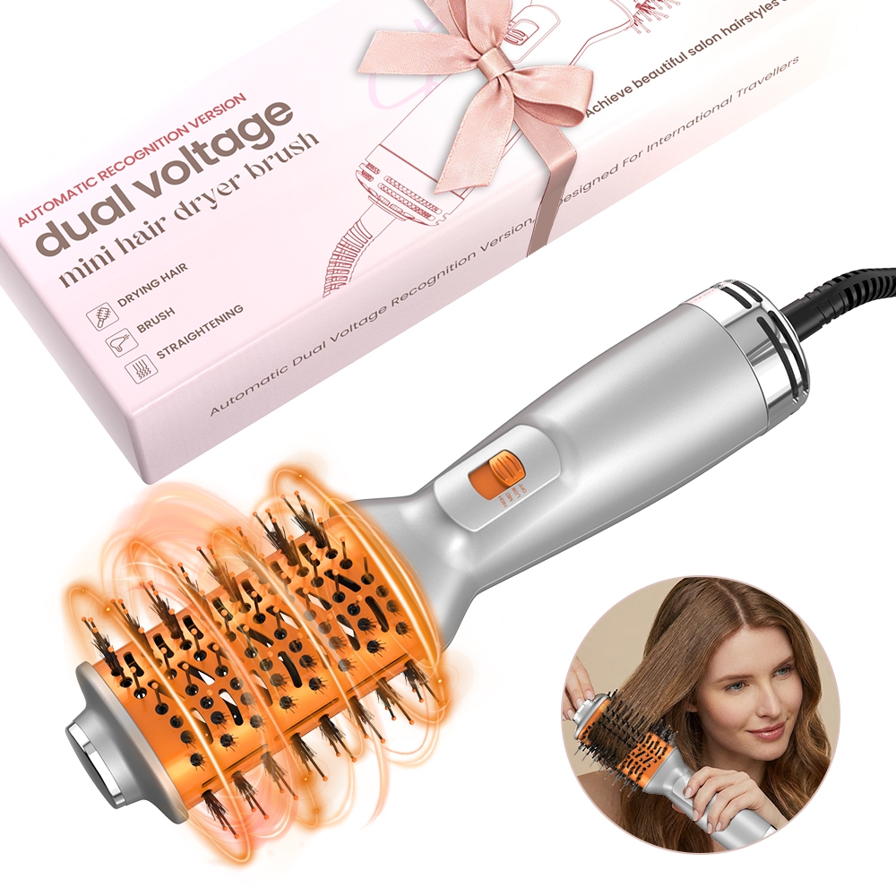 Escova Secadora e Modeladora 5 em 1 Bivolt, 1300W, Cabo Giratório, 3 Temperaturas - Alisa e Faz Cachos