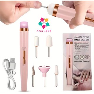 Lixadeira Elétrica de Unhas 5 em 1 Portátil  Sem Fio/ Recarregável/ Manicure e Pedicure P…