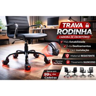 Kit 5 Trava Rodinhas Cadeira Escritório Gamer Antiderrapante em Oferta na Shopee