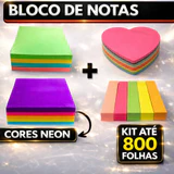 Blocos de notas adesivos coloridos