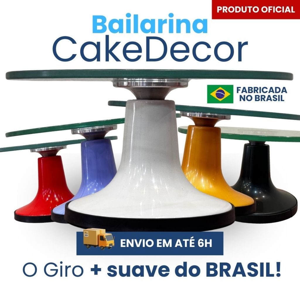 Bailarina De Vidro Profissional Com Rolamentos Duplos bailarina para bolo