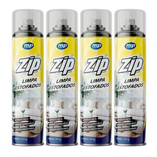 Limpa Estofados Spray Zip Clean 300ml Espuma Mágica Removedor Manchas Gordura a Seco Sofá Carro em Oferta na Shopee
