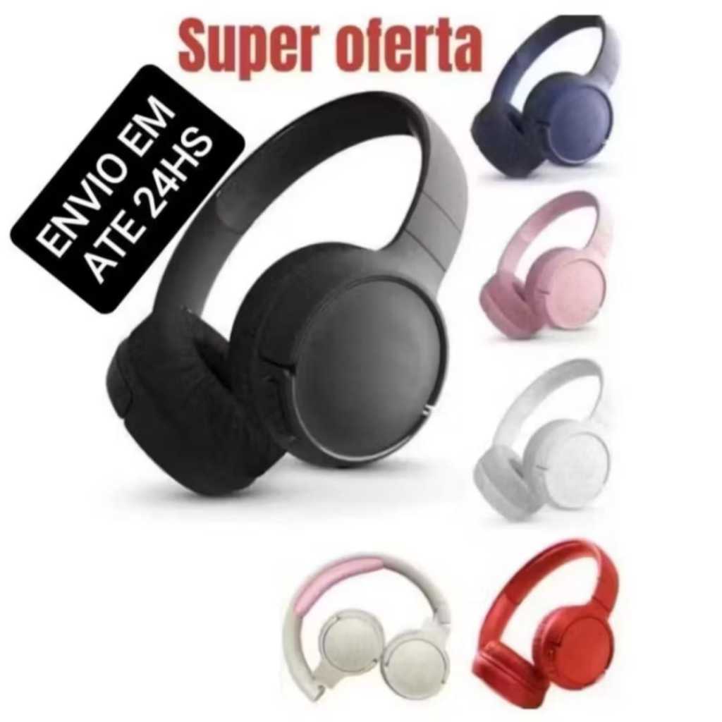 Fones de Ouvido Bluetooth Sem Fio com Cancelamento de Ruído, Graves Potentes e Microfone Confortável