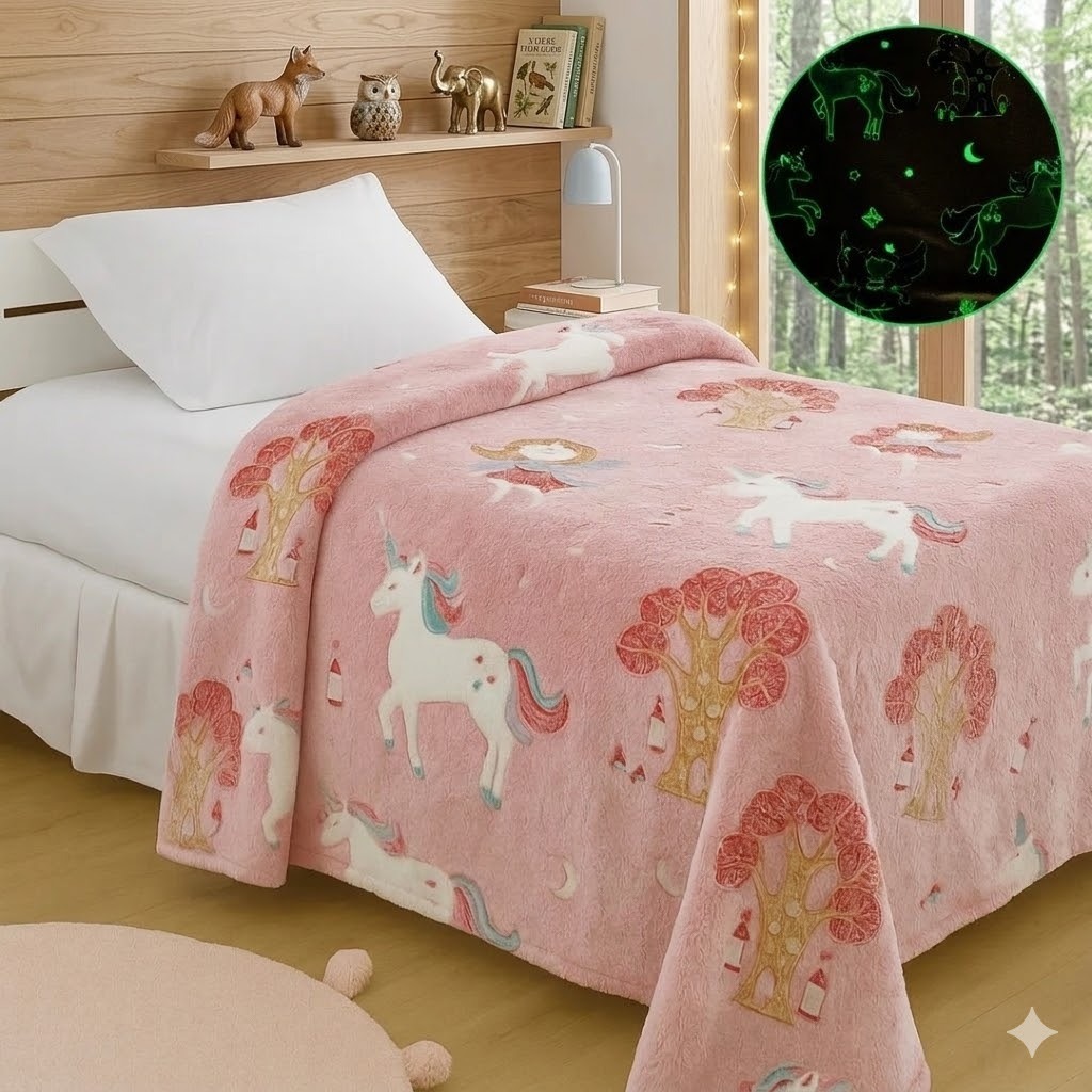 Manta Cobertor magica Brilha no Escuro Infantil Coberta fluorescente1.5x2.00