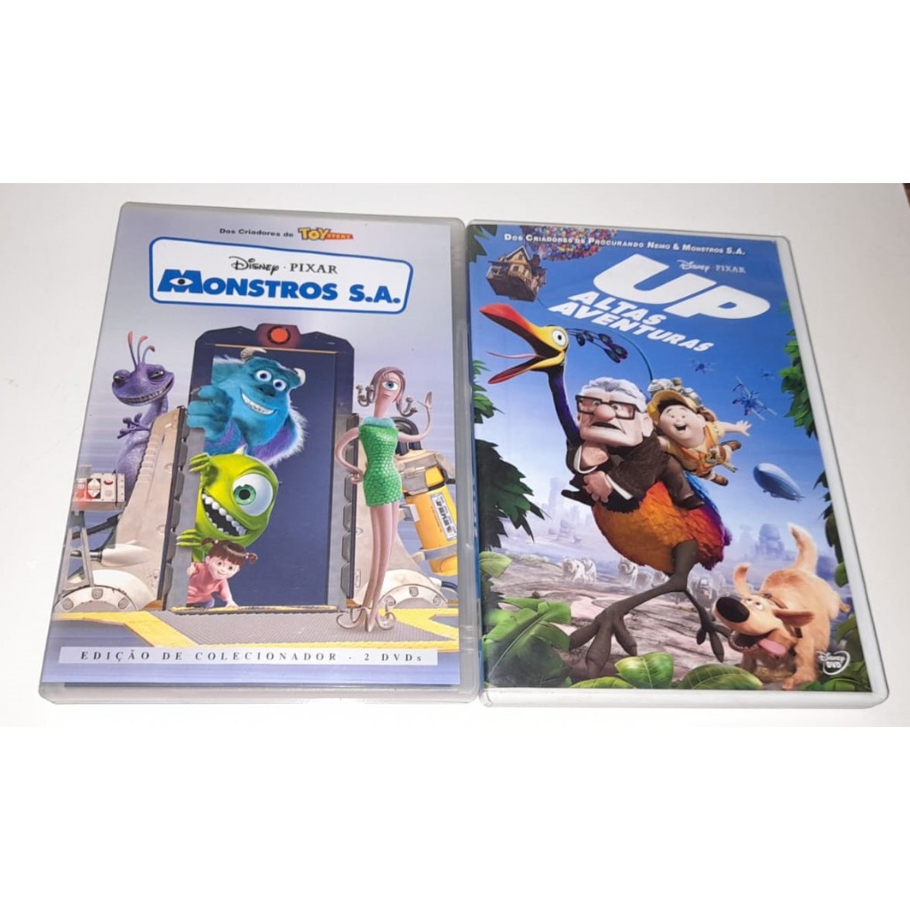 2 Dvd´s Raros - Monstros S.A. & Up Altas Aventuras - Disney Pixar - Em Muito Bom Estado