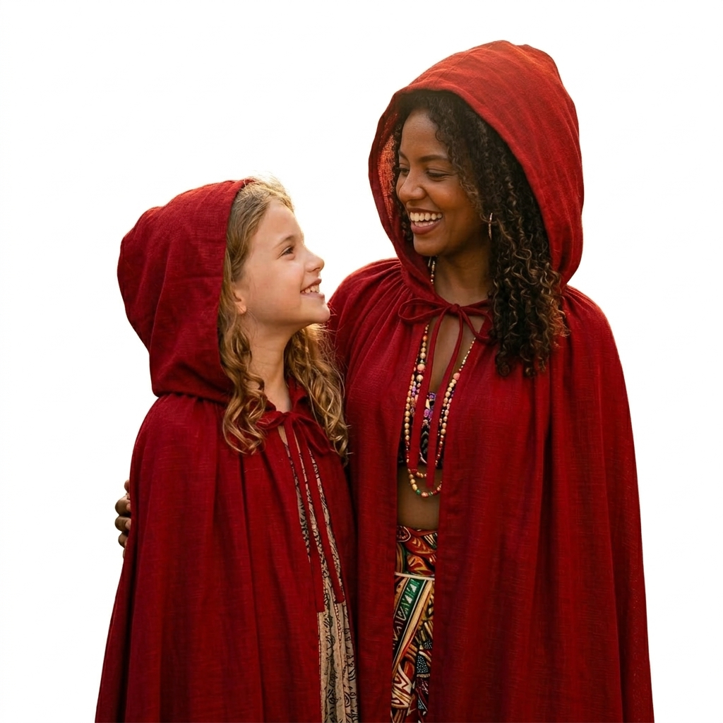 Capa Chapeuzinho Vermelho Fantasia Adulto e Infantil Cosplay Halloween Festa