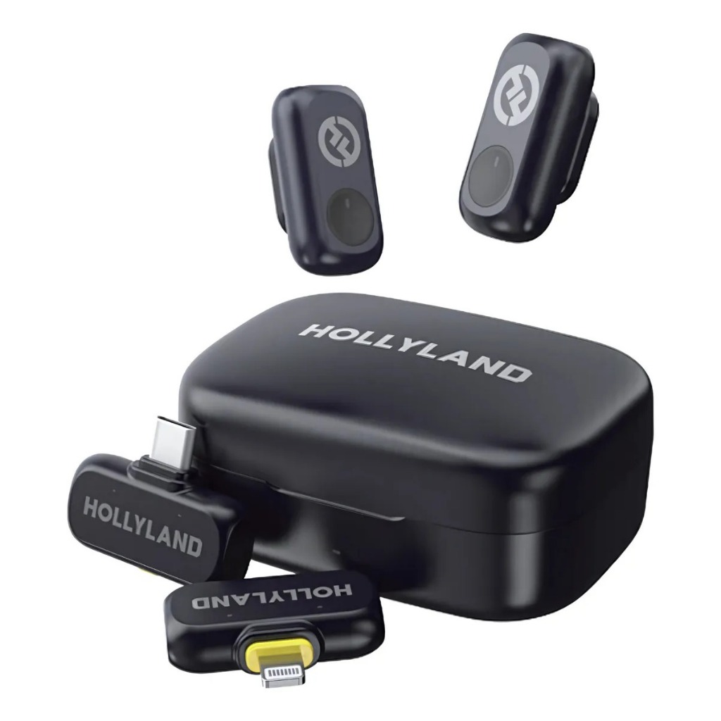 Microfone Sem Fio Lapela Hollyland Lark A1 Profissional Cor Preto