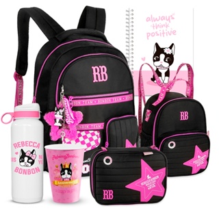 KIT Mochila Estojo Box Grande Lancheira Térmica Rebecca Bonbon RB Coleção 2026 Clio Feminina Juvenil em Oferta na Shopee