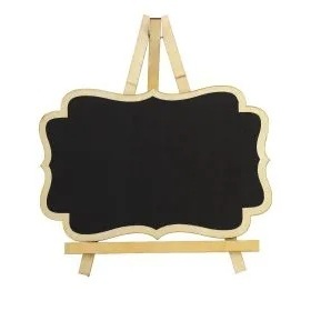 Mini Porta Recado Lousa De Madeira Mini Cavalete