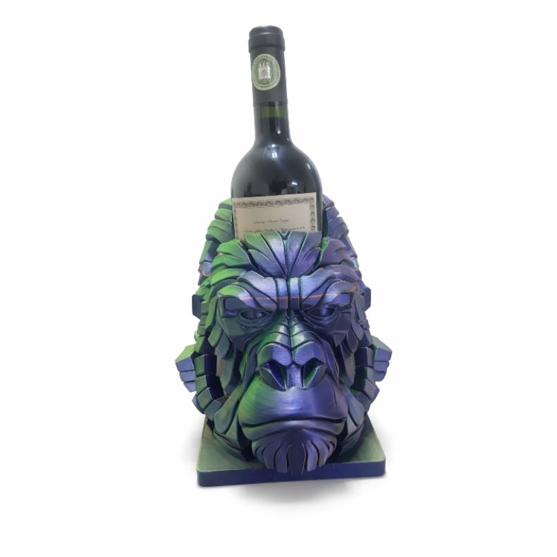 Suporte para garrafa de vinho ou bebida Silverback Cabeça de Macaco gorila– Decoração Criativa