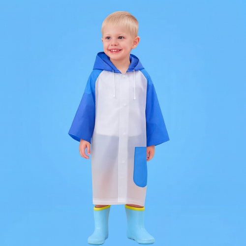 Capa de Chuva Infantil Manga Longa Capuz Impermeável Bolso Amarelo Rosa Envio Imediato Leve