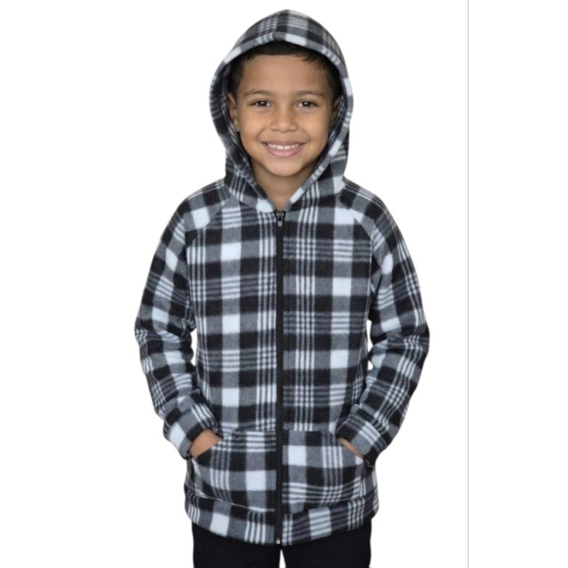 Casaco Soft  de inverno xadrez .Jaqueta infantil quentinha menino menina do 4 ao 16.
